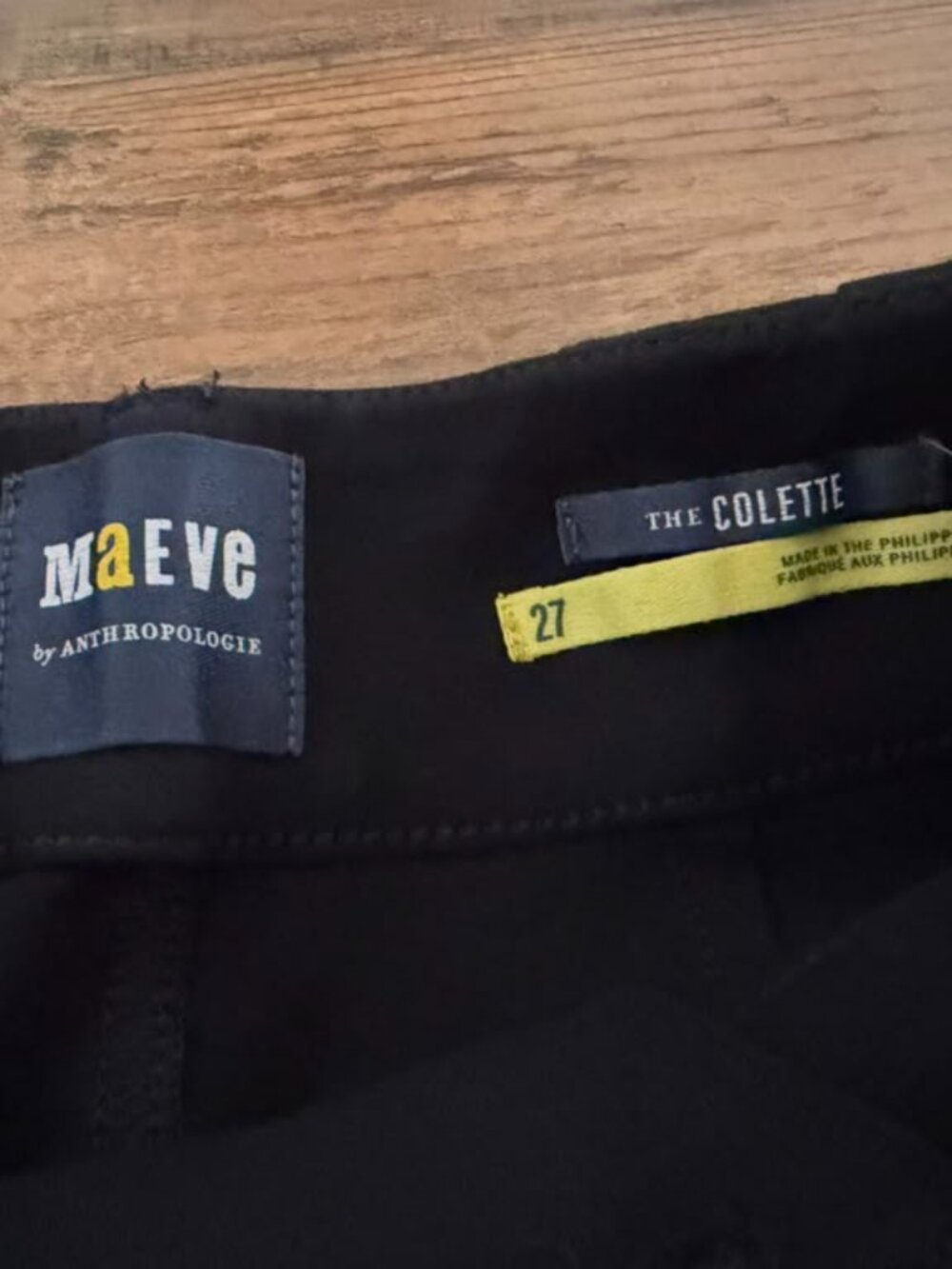 Maeve Black High-Waist Wide Leg Pants - Picture 3 of 3